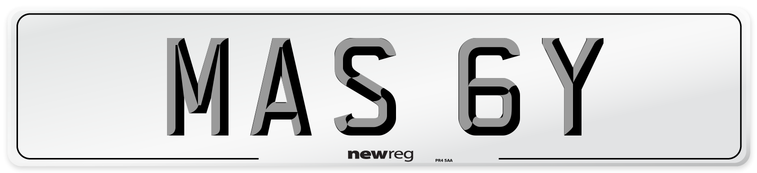 MAS 6Y Number Plate from New Reg
